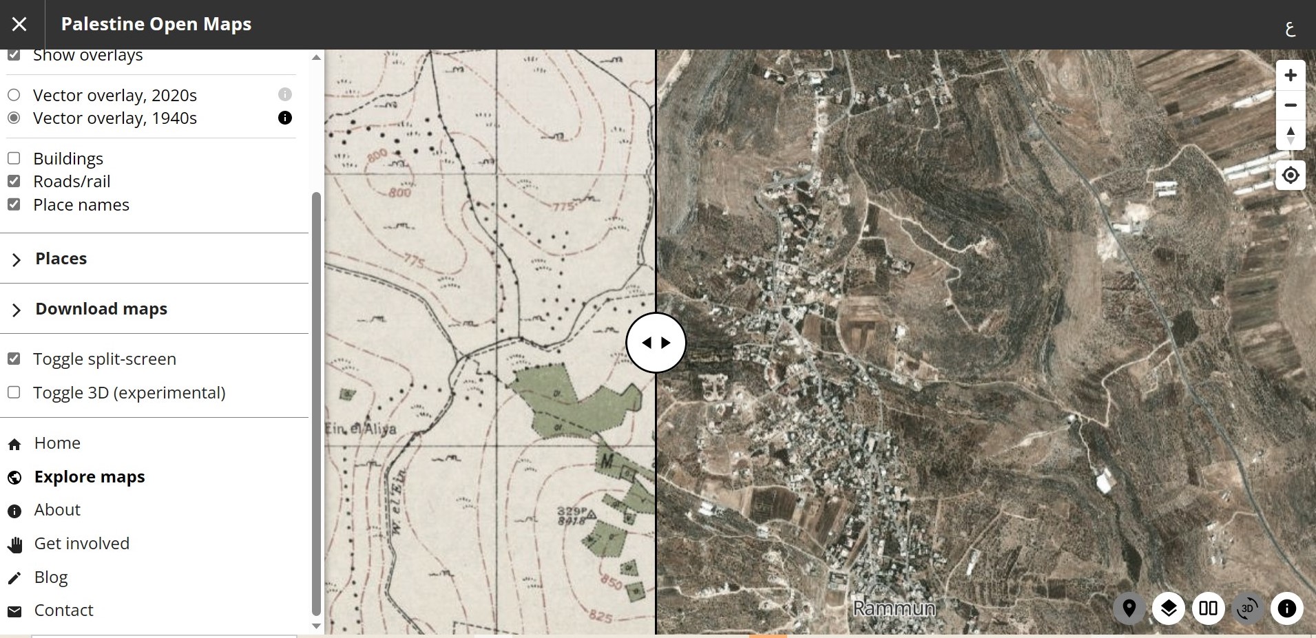Palestinian Open Maps Blank Map